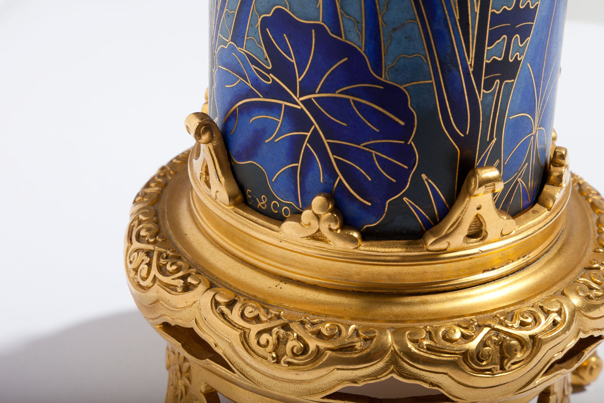 Pair of Elkington Cloisonne Vases